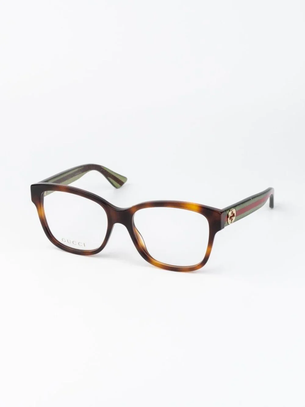 Gucci Women Eyeglasses Havana Square GG0038O 002 NEW AUTHENTIC